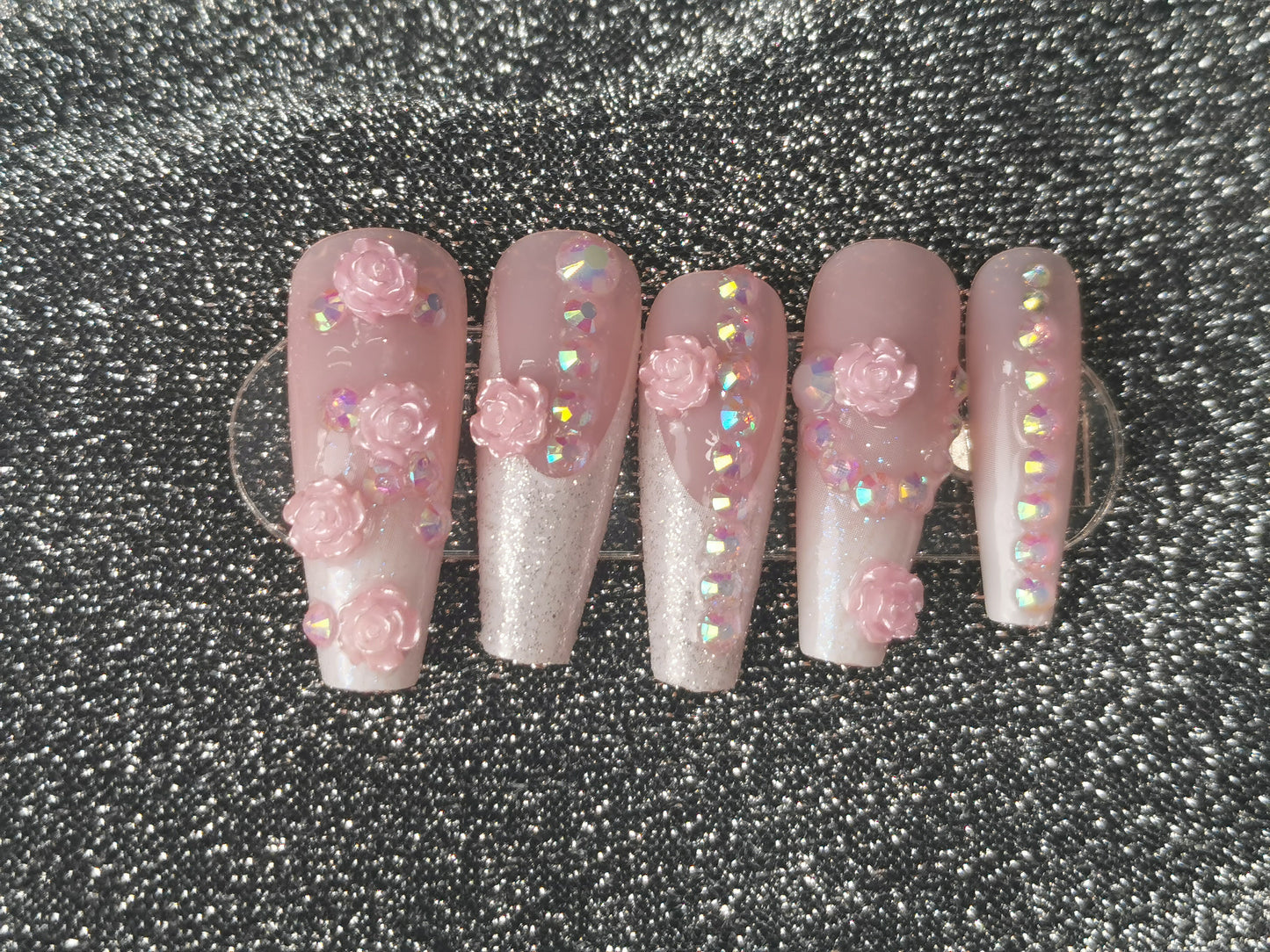 【press on nail】rose garden
