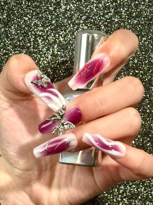 【Original Designs】-Kpop vibe/butterfly/purple 100%Handmade