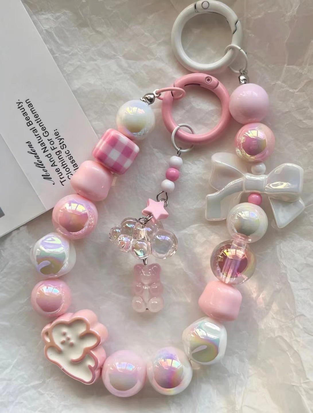 【Chain!!!】DIY customized decoration bead mobile phone chain Lanyard