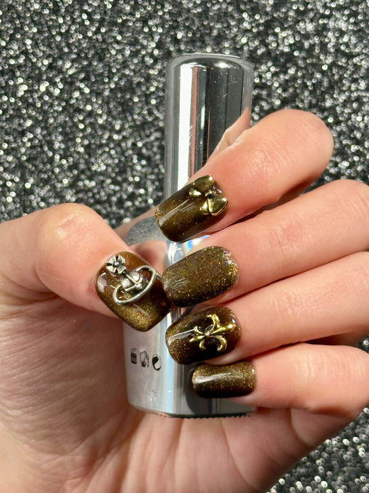 【Original Designs】- Short Square/cat eye/brown/daily 100%Handmade