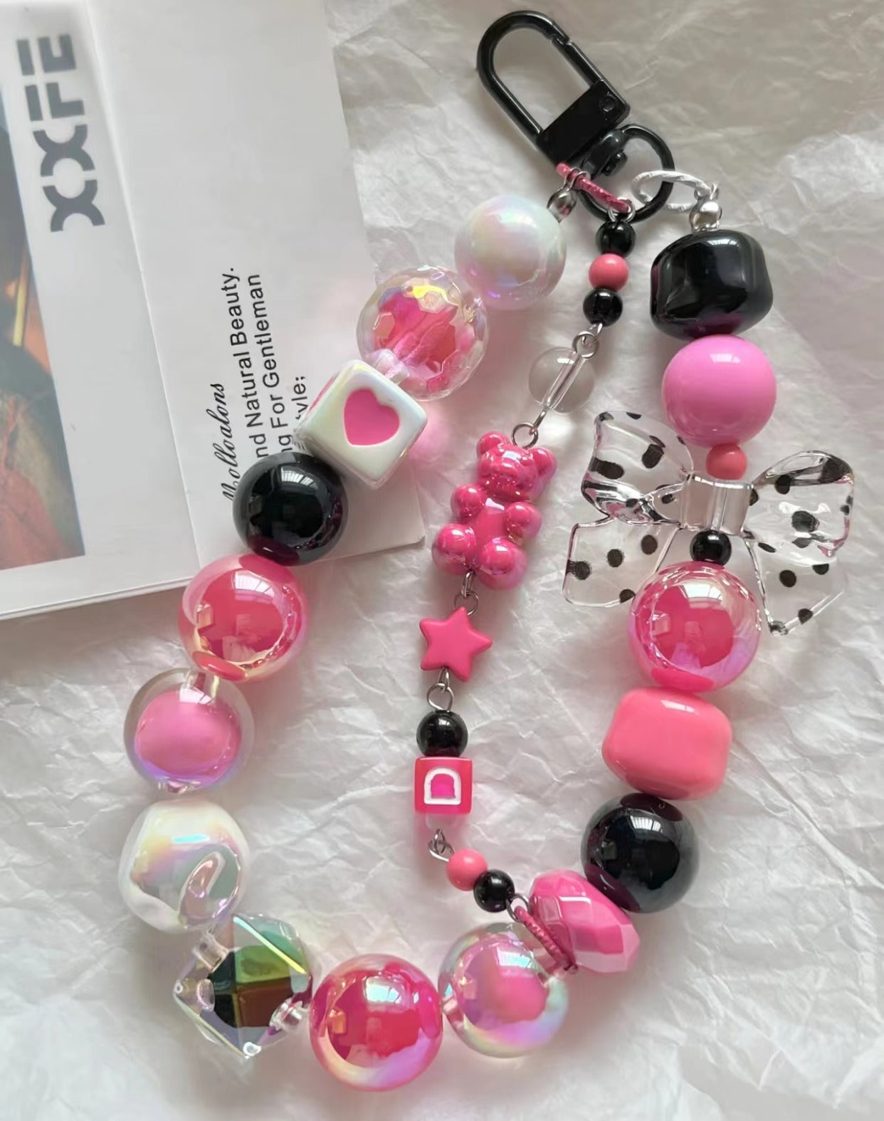 【Chain!!!】DIY customized decoration bead mobile phone chain Lanyard
