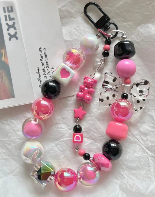 【Chain!!!】DIY customized decoration bead mobile phone chain Lanyard