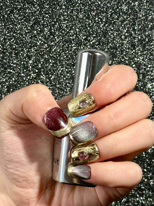 【Original Designs】- Short Square/cat eye/red/royal 100%Handmade